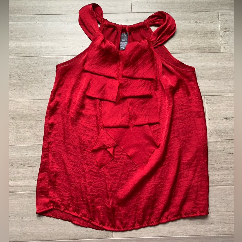 Ruffled sleeveless top
